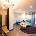 Living room renovation in fusion style